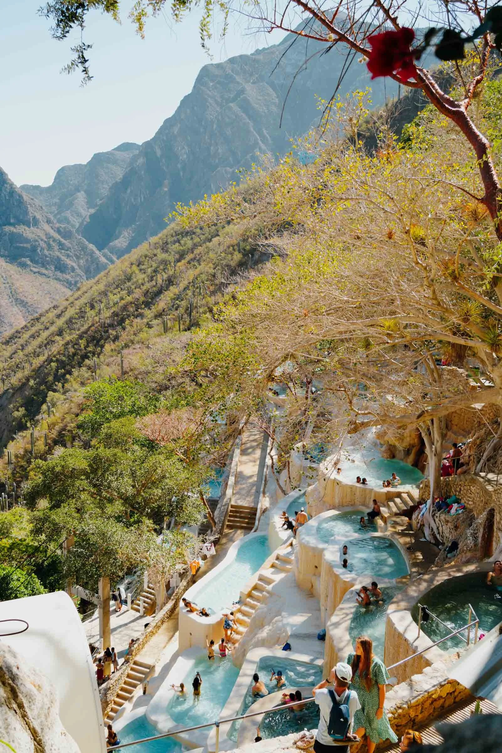Hot Springs Hidalgo Mexico Visit Mexico S Bright Blue Cliffside Hot